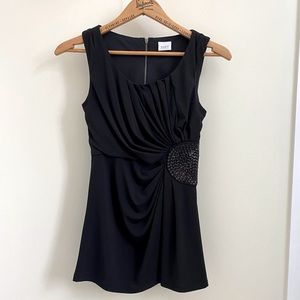 Suzy Shier dressy sequinned black top